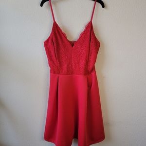 Charlotte Russe Red Lace Dress